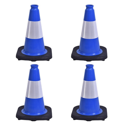 Flexible Black Base PVC Traffic Cone 12 - 36Inch with Reflective Collar