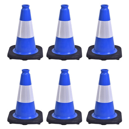 Flexible Black Base PVC Traffic Cone 12 - 36Inch with Reflective Collar
