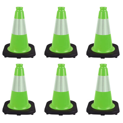 Flexible Black Base PVC Traffic Cone 12 - 36Inch with Reflective Collar