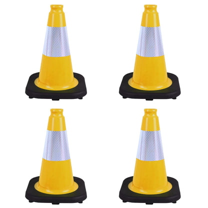 Flexible Black Base PVC Traffic Cone 12 - 36Inch with Reflective Collar