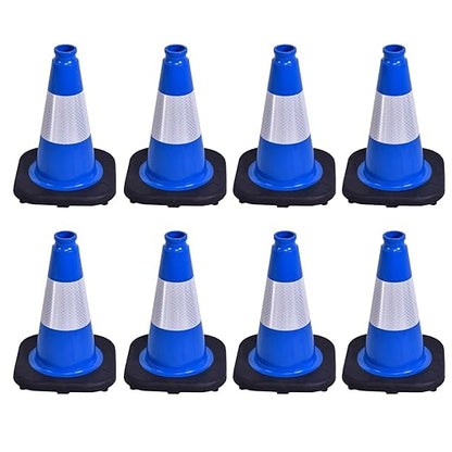 Flexible Black Base PVC Traffic Cone 12 - 36Inch with Reflective Collar