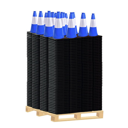 Flexible Black Base PVC Traffic Cone 12 - 36Inch with Reflective Collar