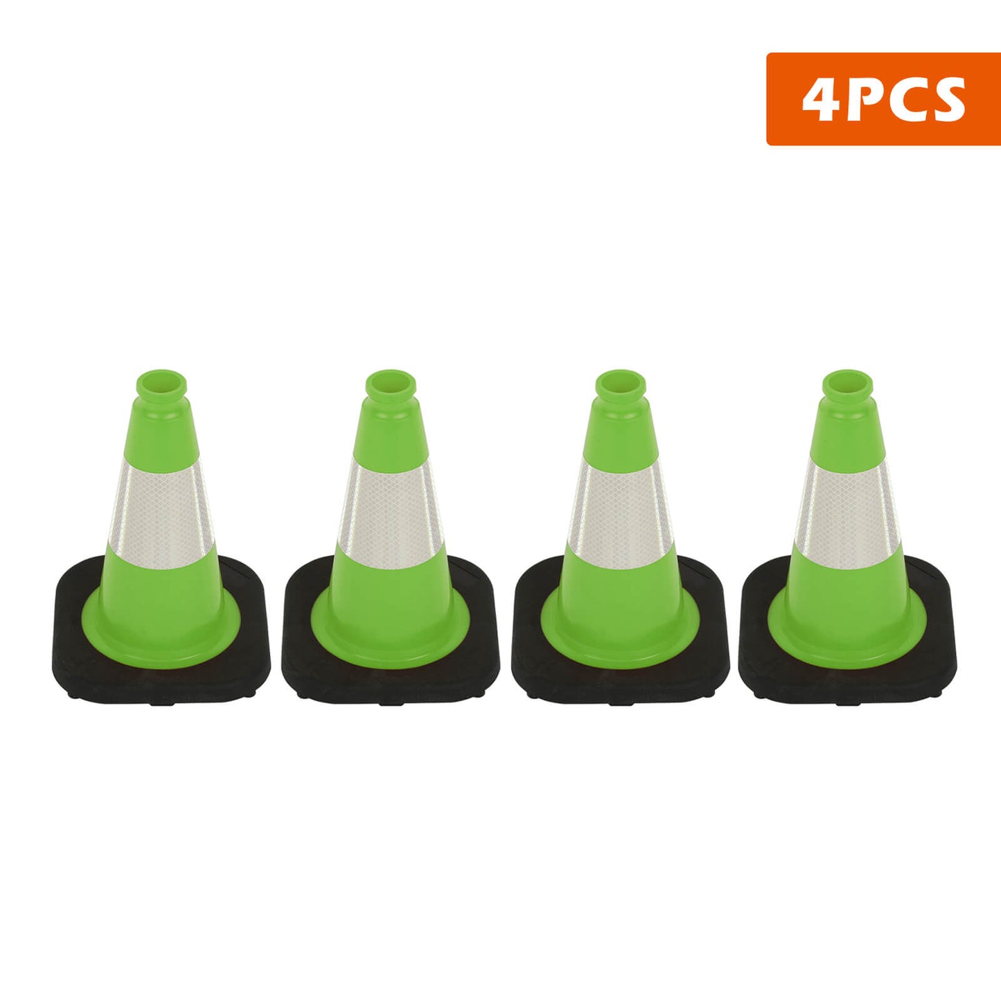Flexible Black Base PVC Traffic Cone 12 - 36Inch with Reflective Collar