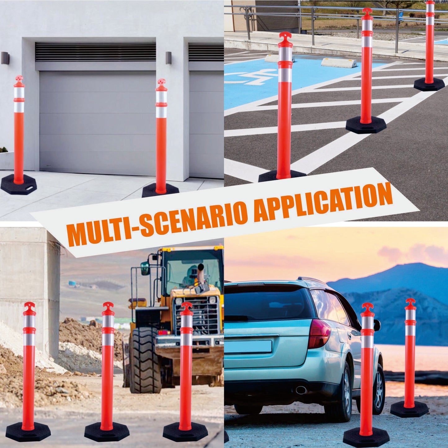 Widely used: garage door, parking space, construction site, temporary parking for cars.