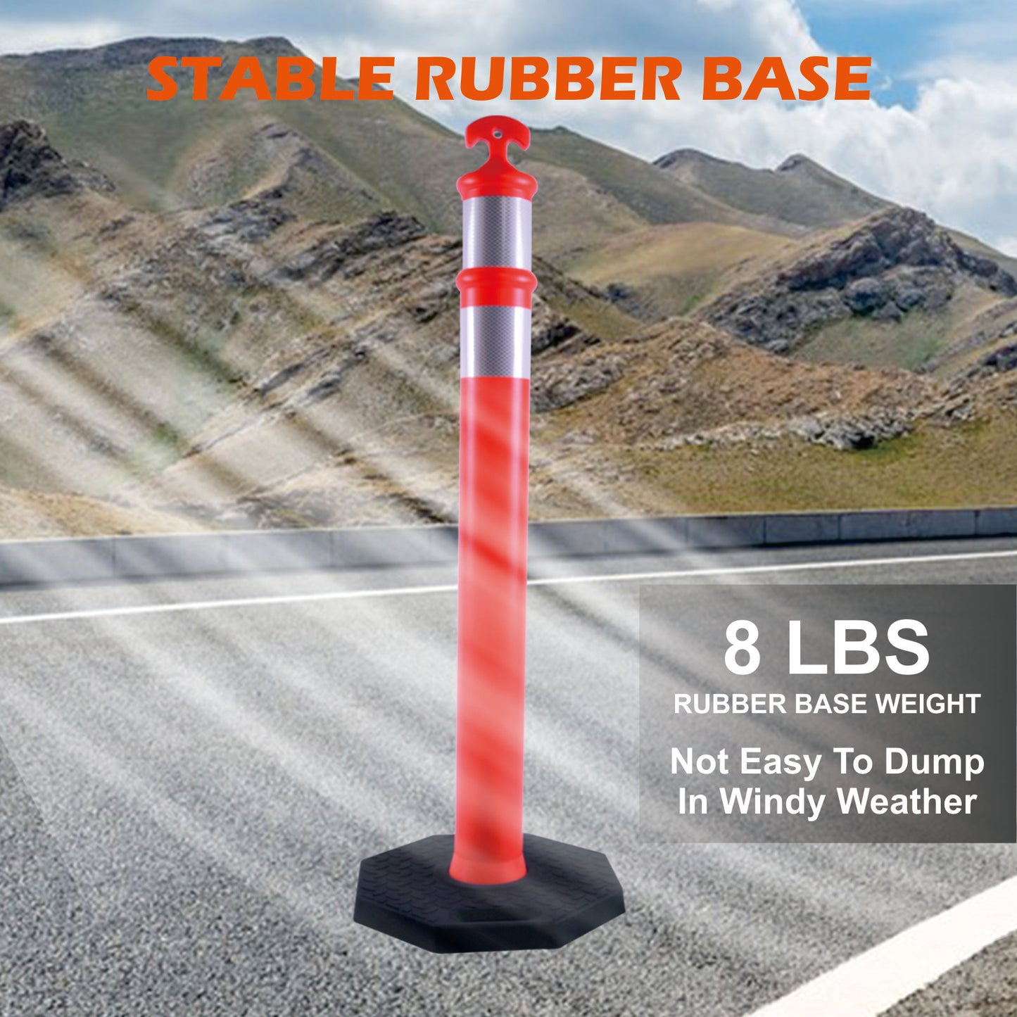 STABLE RUBBER BASE RUBBER BASE WEIGHT:8 LBS Not Easy To Dump In Windy Weather
