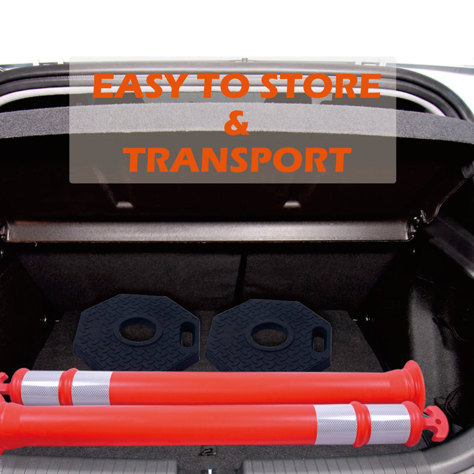 Removable storage compartment for storage in the trunk. Ease of use.
