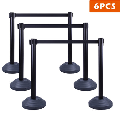 10Ft Length Plastic Retractable Stanchion 6Sets