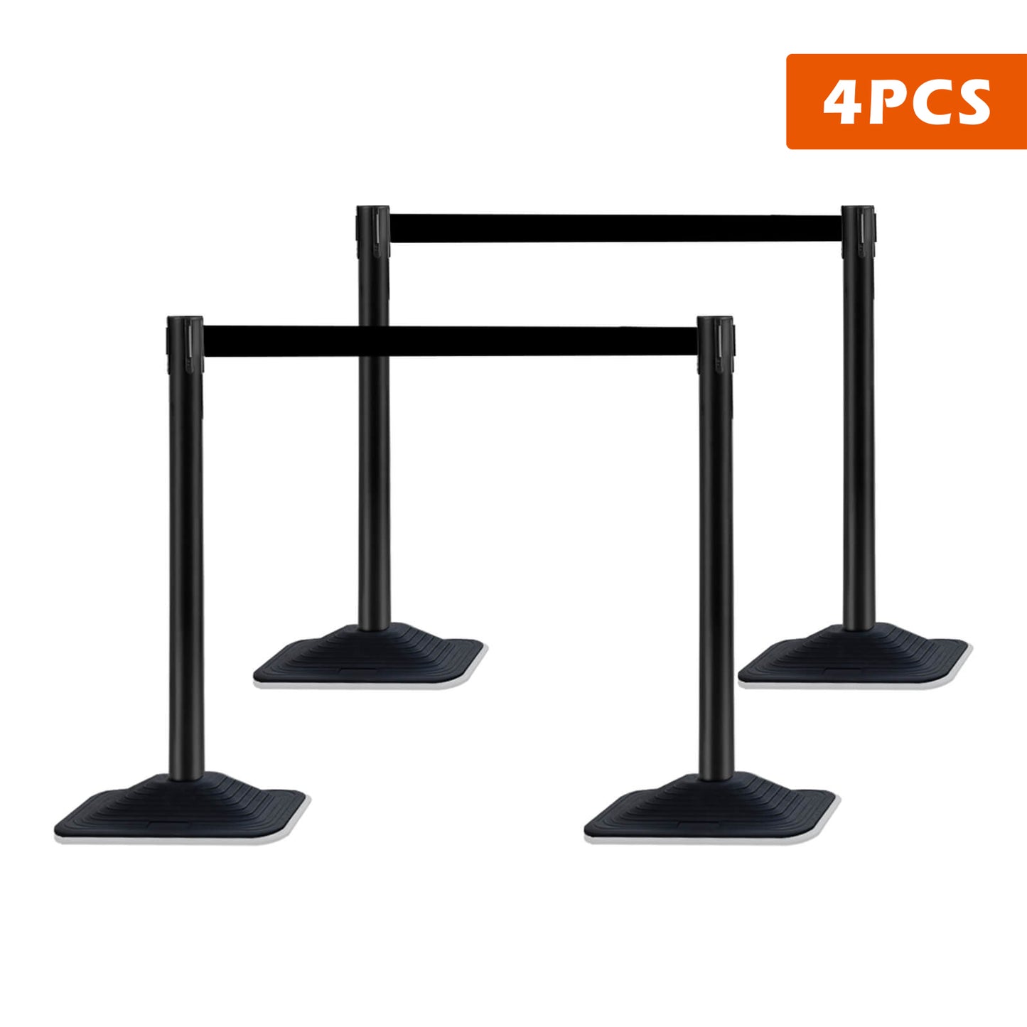 10Ft Length Plastic Retractable Stanchion 6Sets