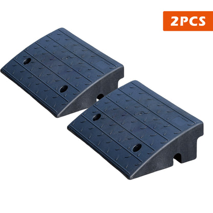 Heavy Duty Black Rubber Curb Ramp 4''-7''