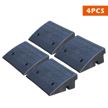 Heavy Duty Black Rubber Curb Ramp 4''-7''