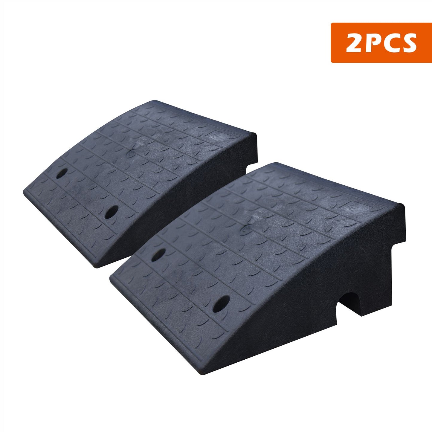 Heavy Duty Black Rubber Curb Ramp 4''-7''