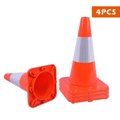 Flexible PVC Traffic Cone 12 - 28Inch with Reflective Collar