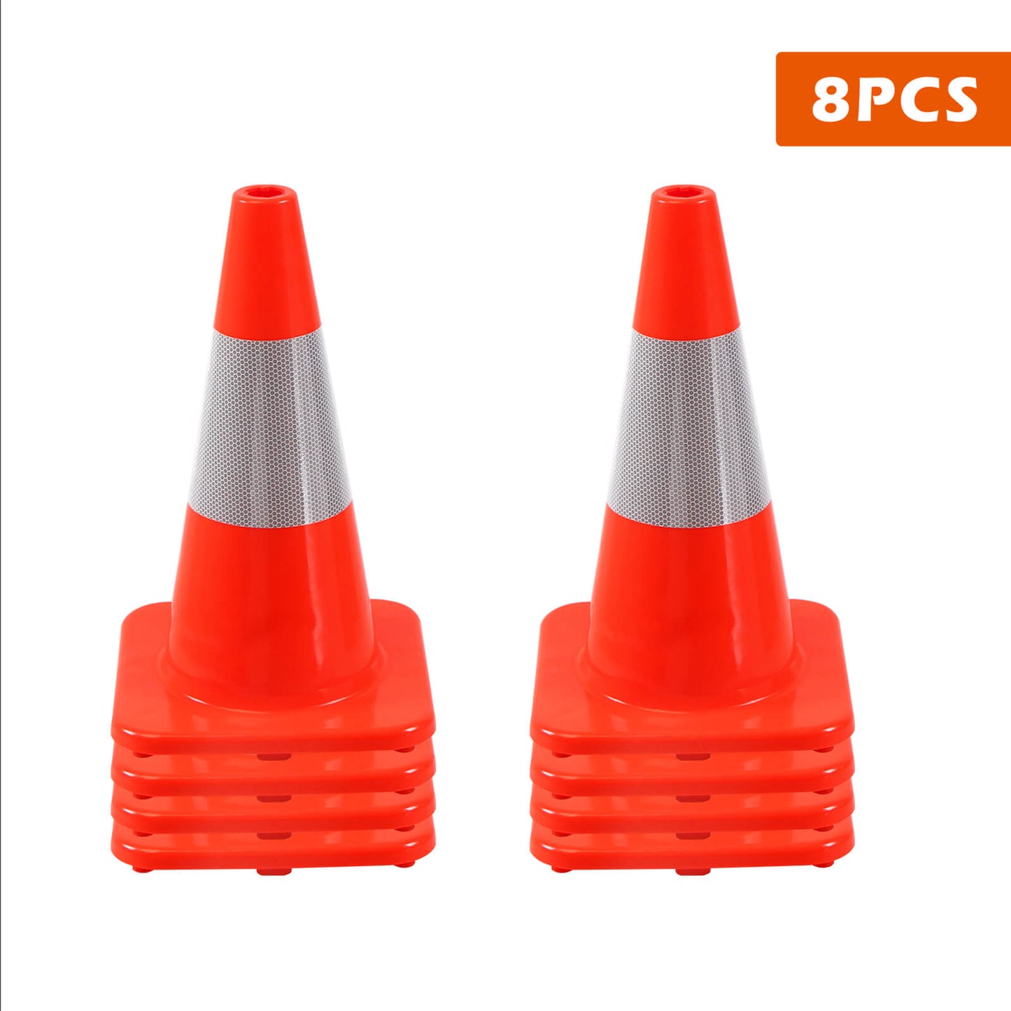 Flexible PVC Traffic Cone 12 - 28Inch with Reflective Collar