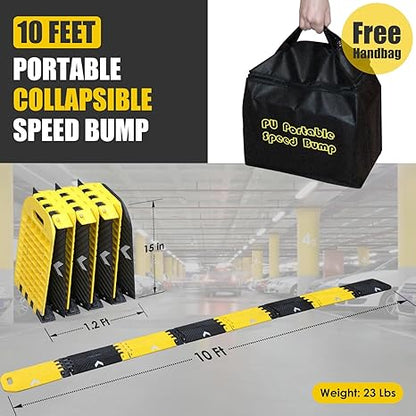 10Ft Length Portable speeg Bump Product dimensions: Can be folded and packed away, comes with a free handbag.