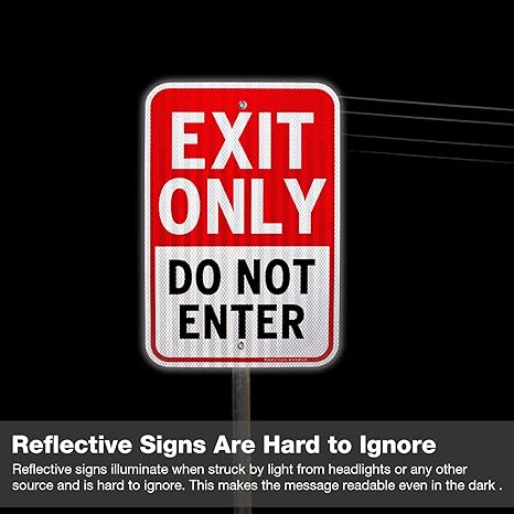 Exit Only Do Not Enter Sign-4