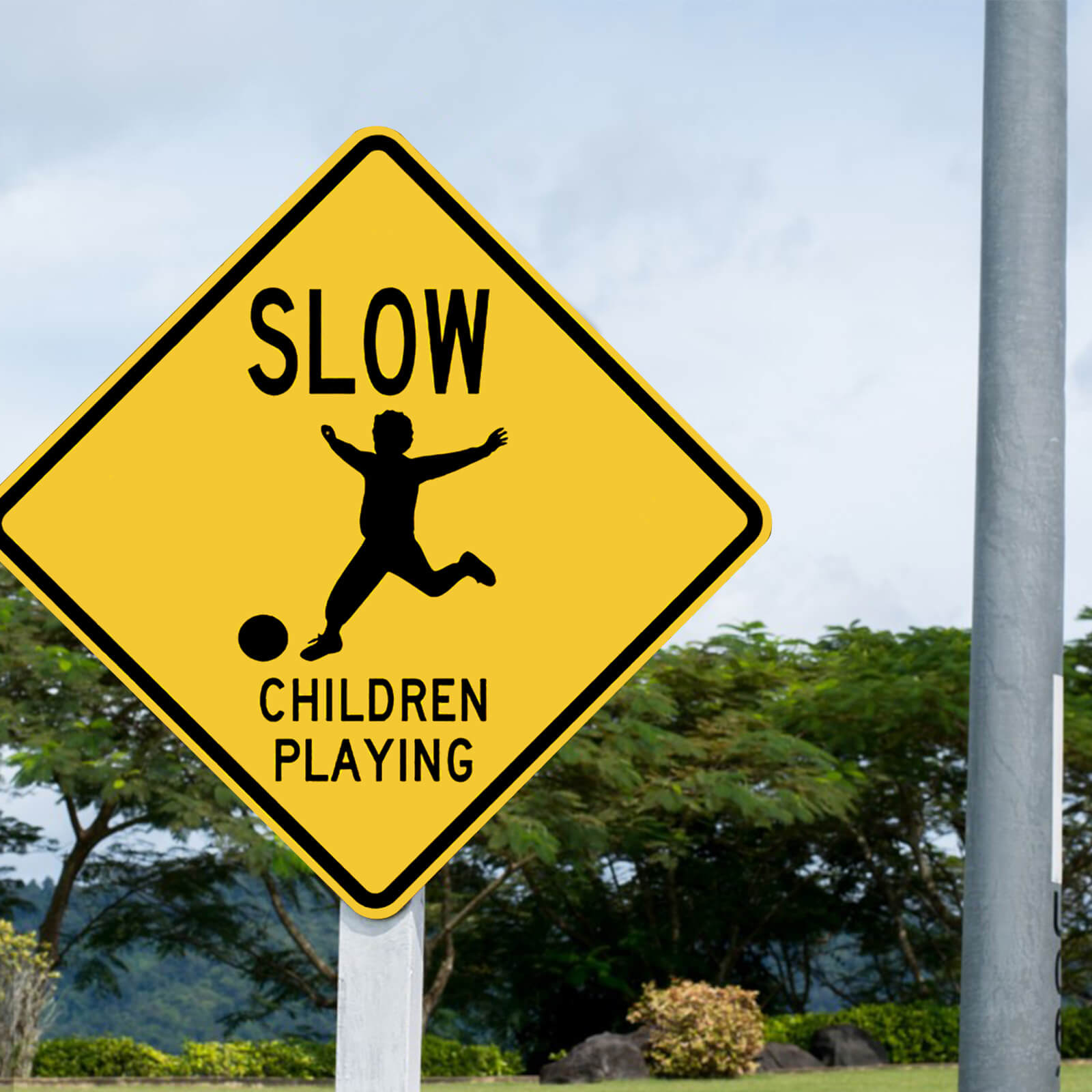 Slow Children Playing Sign-5