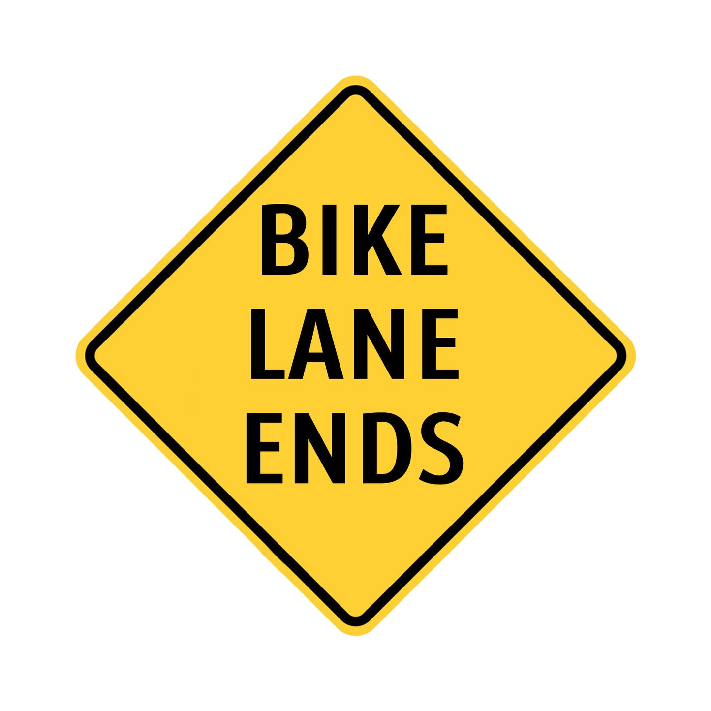 Bike Lane Ends Sign-1