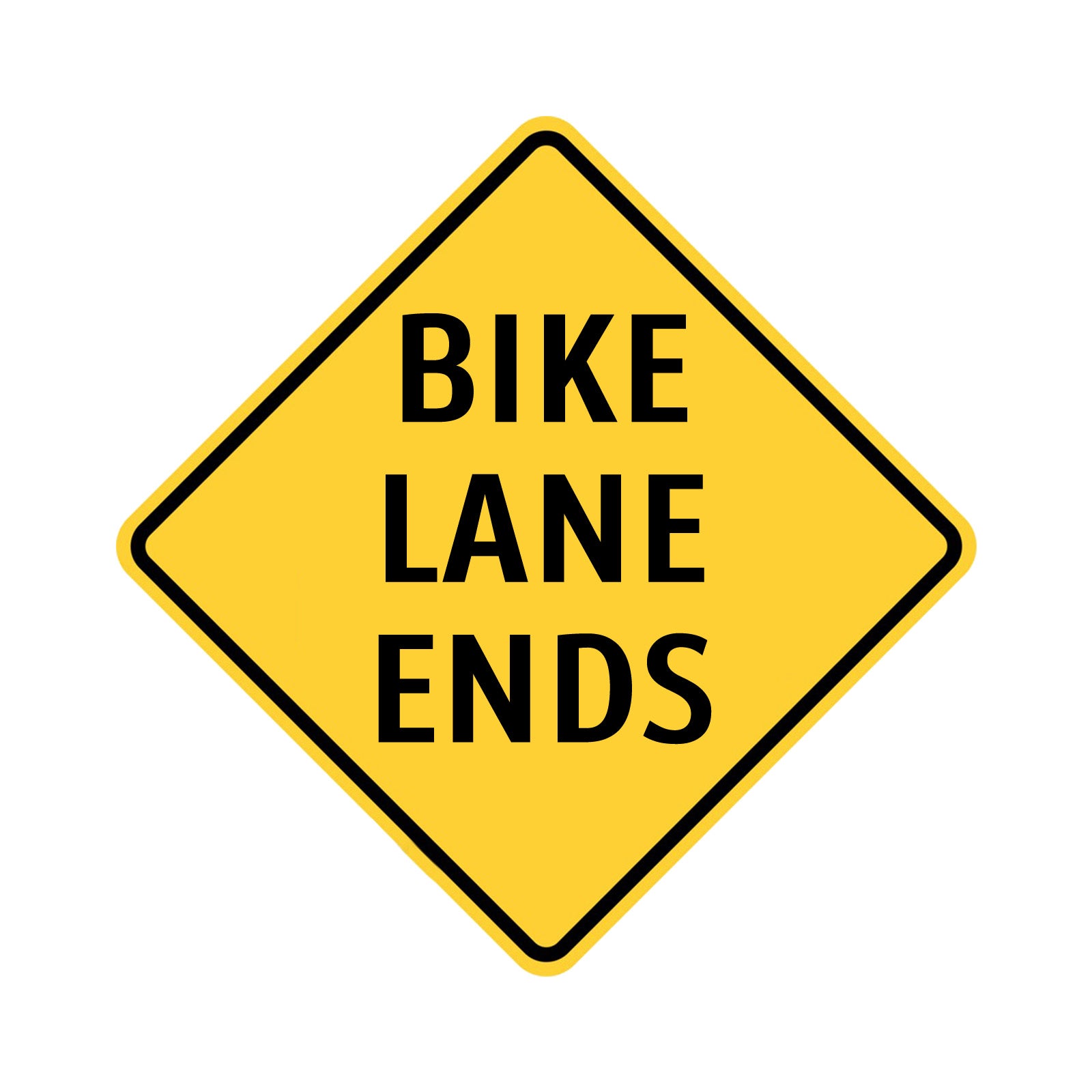 Bike Lane Ends Sign-1