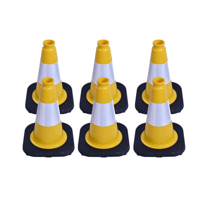 Heavy-Duty Traffic Cones 12/18/28/36 Inch, PVC Safety Cone with Reflective Stripe