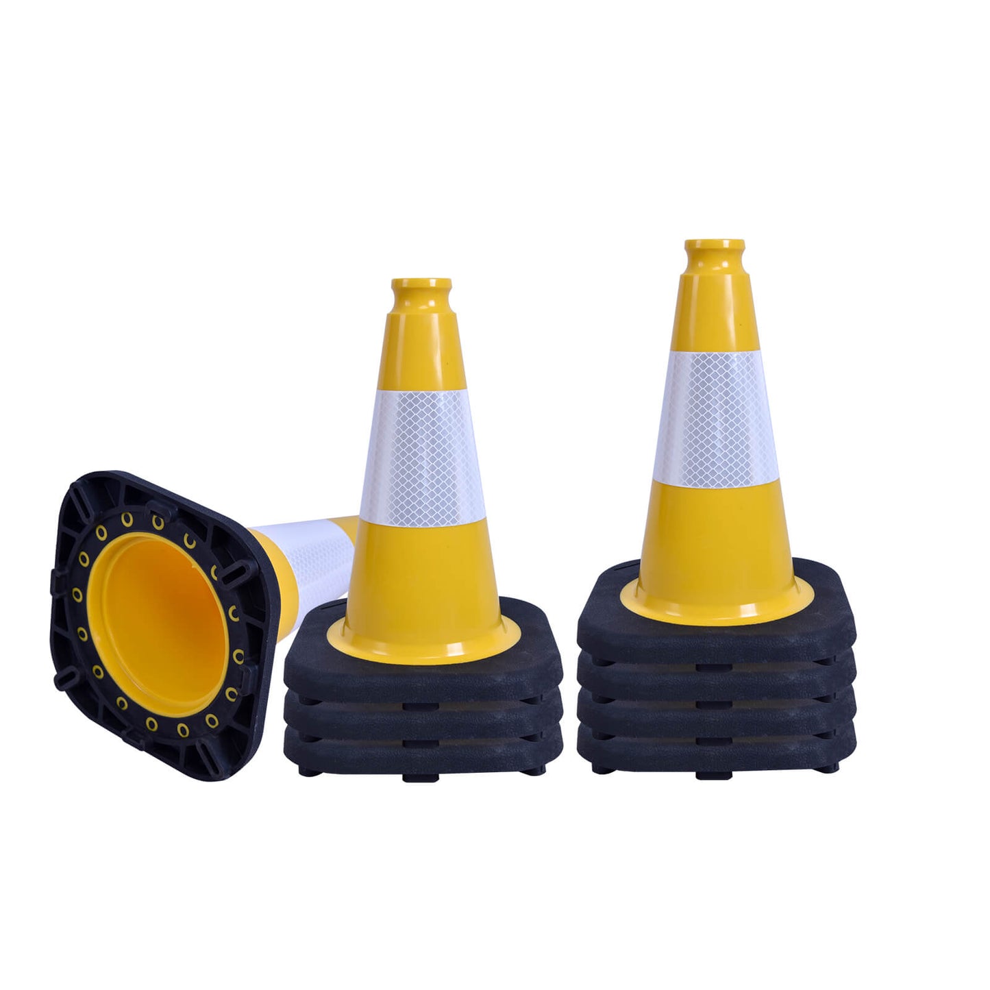 Heavy-Duty Traffic Cones 12/18/28/36 Inch, PVC Safety Cone with Reflective Stripe