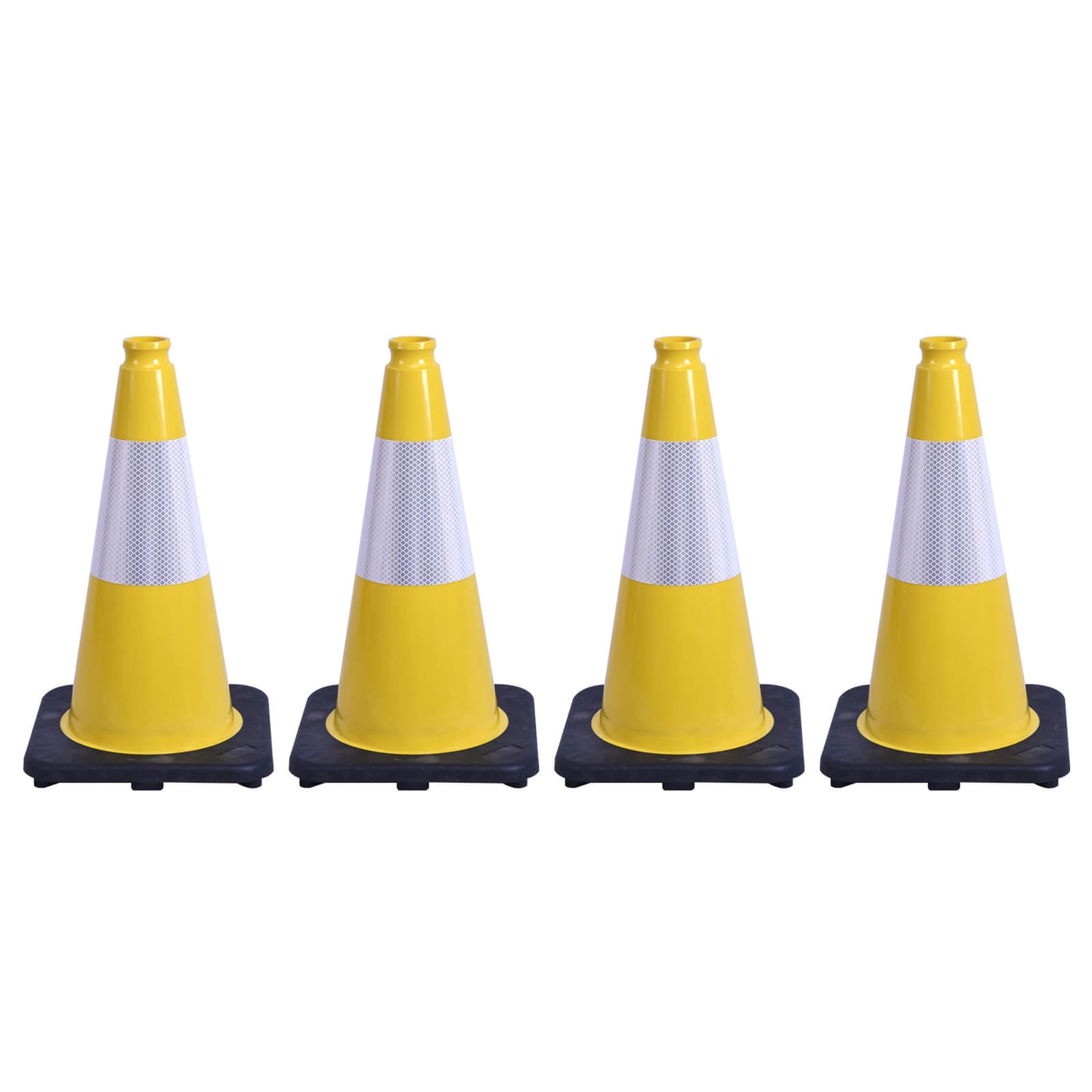 Heavy-Duty Traffic Cones 12/18/28/36 Inch, PVC Safety Cone with Reflective Stripe