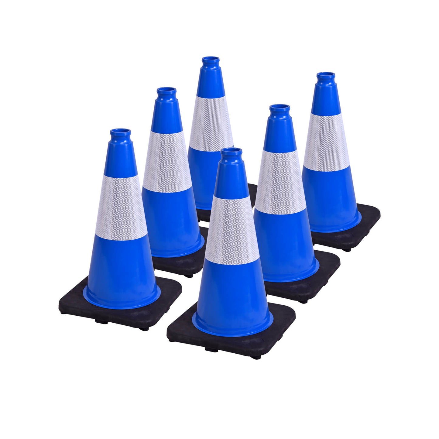 Heavy-Duty Traffic Cones 12/18/28/36 Inch, PVC Safety Cone with Reflective Stripe