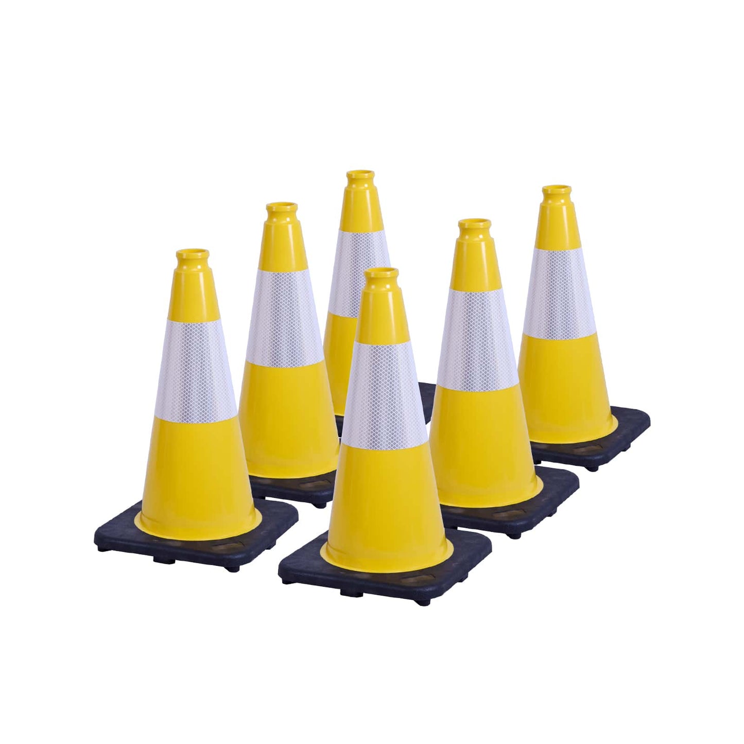 Heavy-Duty Traffic Cones 12/18/28/36 Inch, PVC Safety Cone with Reflective Stripe
