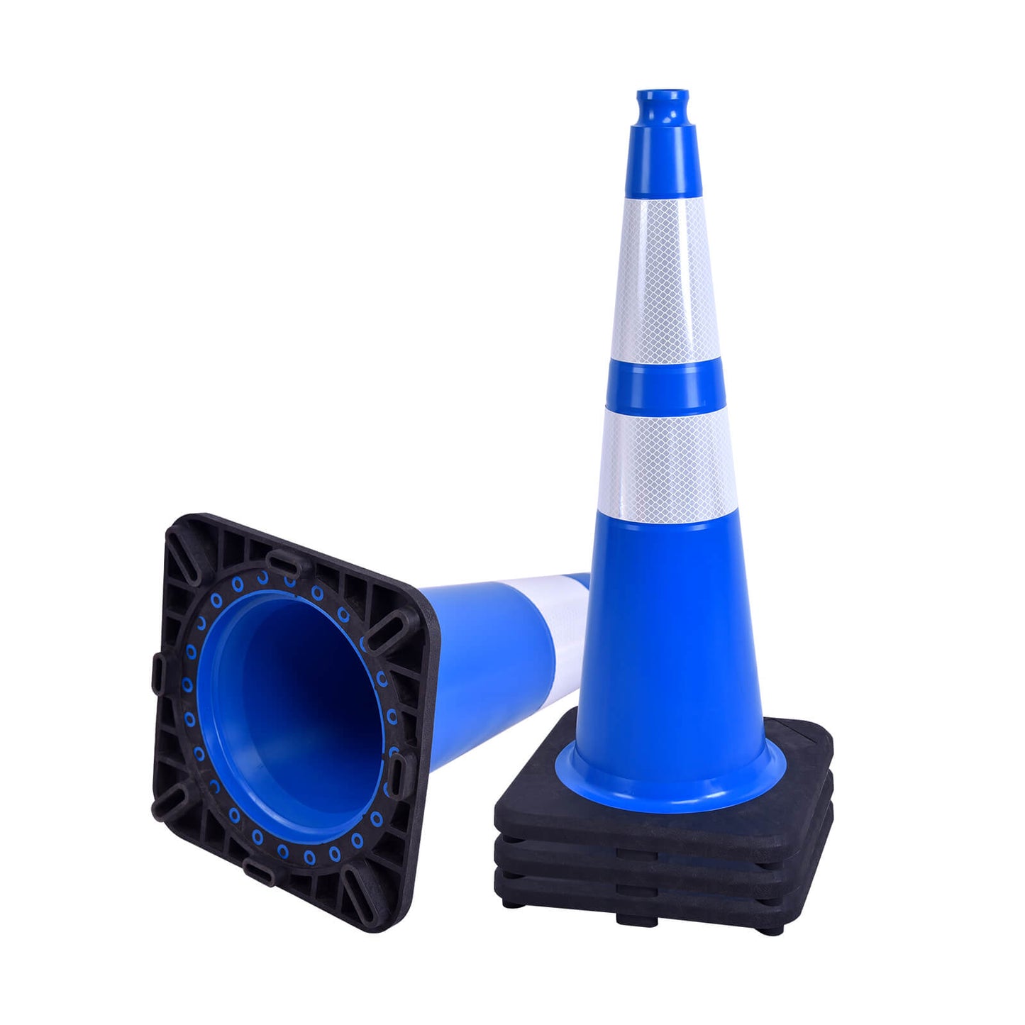 Heavy-Duty Traffic Cones 12/18/28/36 Inch, PVC Safety Cone with Reflective Stripe