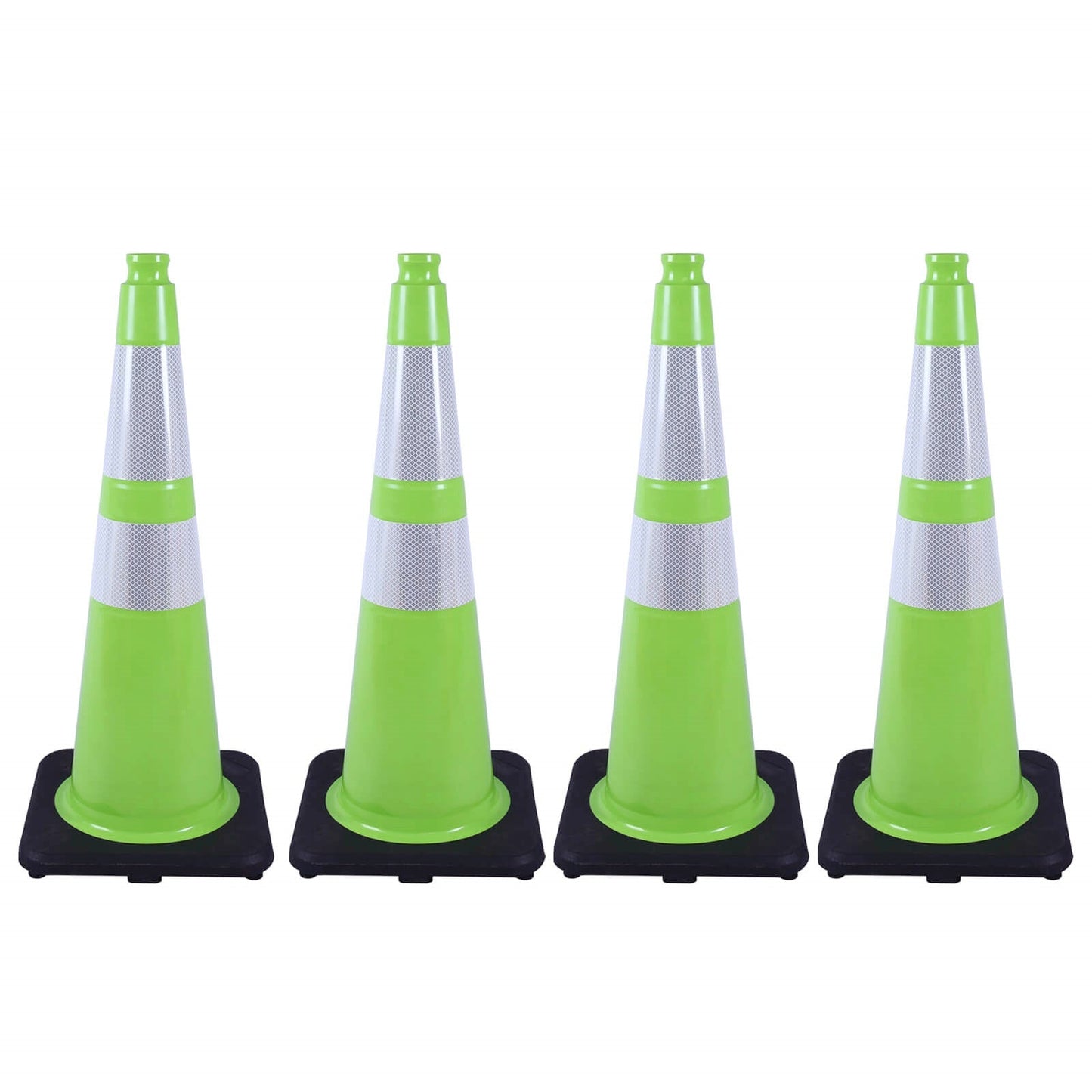 Heavy-Duty Traffic Cones 12/18/28/36 Inch, PVC Safety Cone with Reflective Stripe
