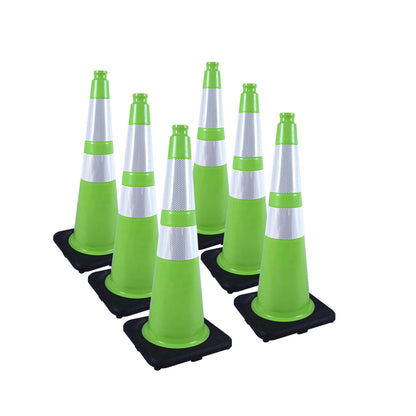 Heavy-Duty Traffic Cones 12/18/28/36 Inch, PVC Safety Cone with Reflective Stripe