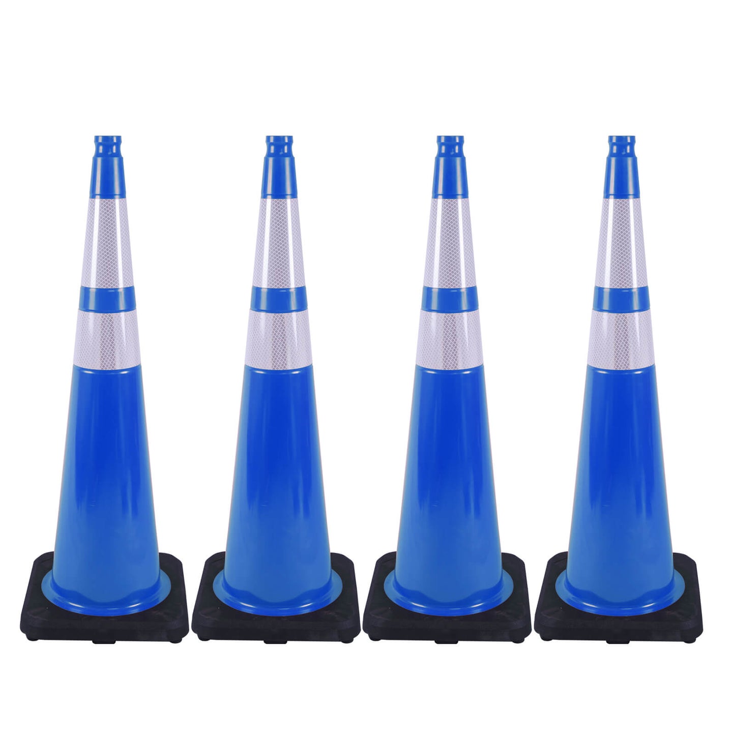 Heavy-Duty Traffic Cones 12/18/28/36 Inch, PVC Safety Cone with Reflective Stripe