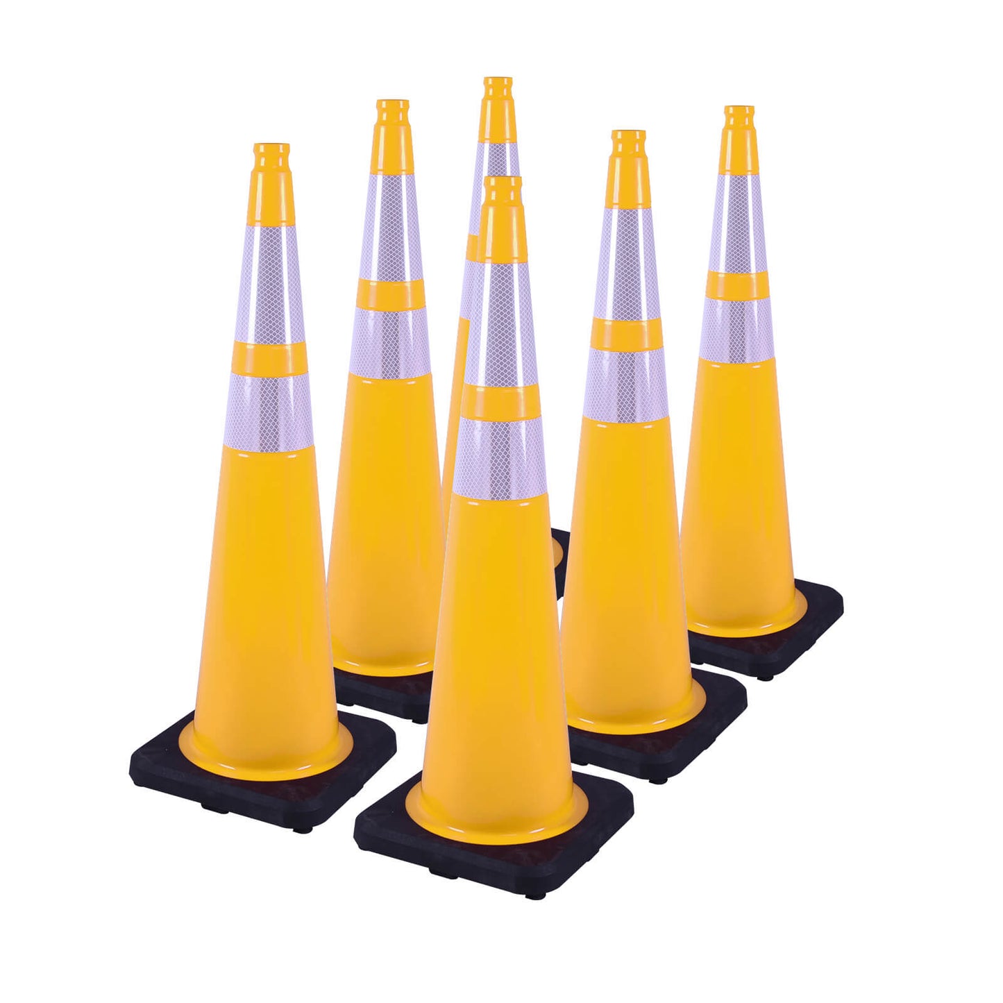 Heavy-Duty Traffic Cones 12/18/28/36 Inch, PVC Safety Cone with Reflective Stripe