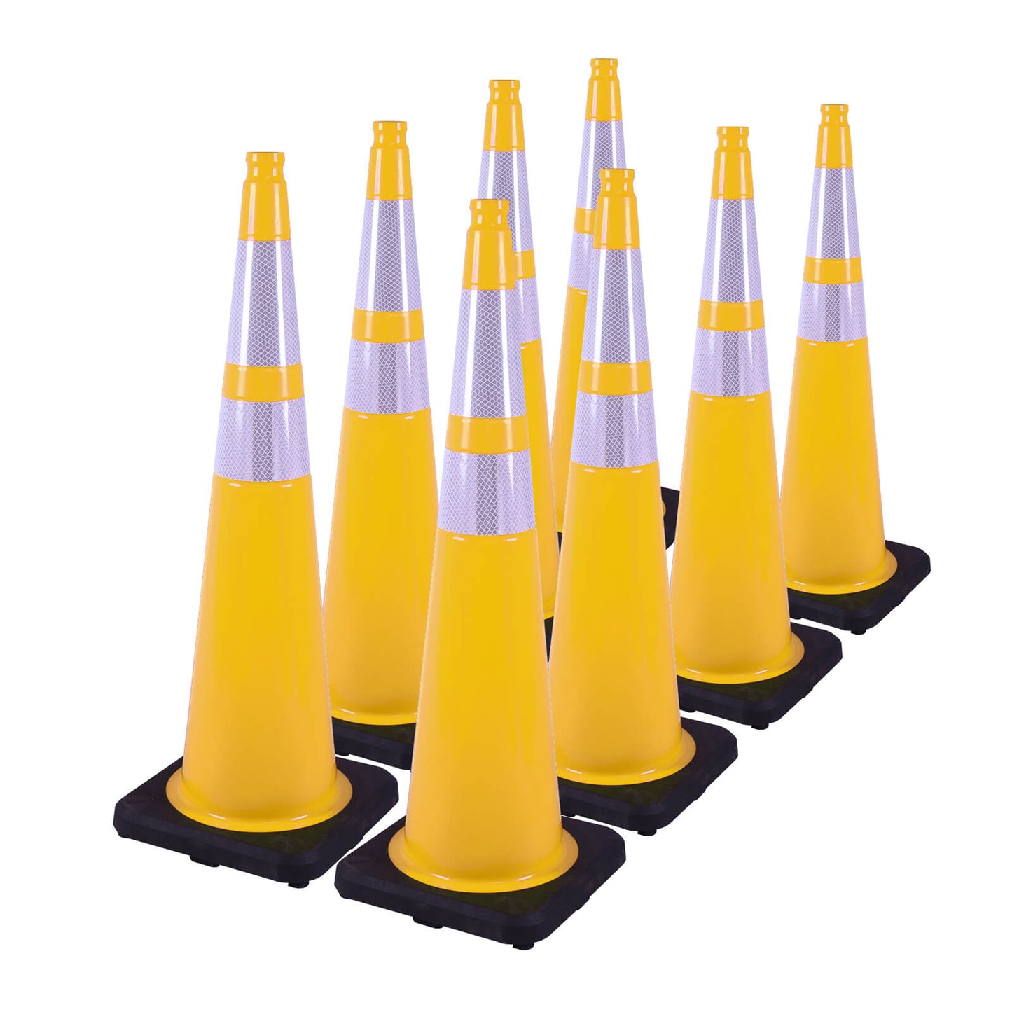Heavy-Duty Traffic Cones 12/18/28/36 Inch, PVC Safety Cone with Reflective Stripe